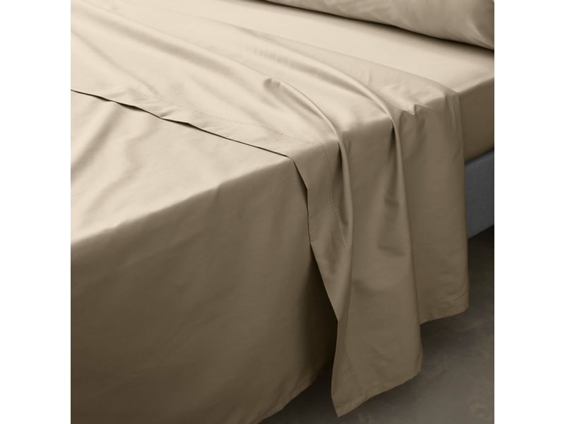 Ensemble literie 4 pièces drap plat 240 x 300 cm + drap housse 140x190 cm + 2 taies 63x63 cm percale 78 fils  - Conforama C