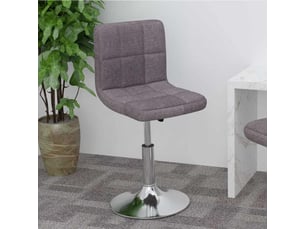 Tabouret de bar, chaise de bar pivotant taupe tissu
