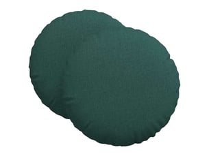 Lot de 2 coussins de siège, coussins décoratifs tissu vert foncé ø60 x 21 cm cf59876