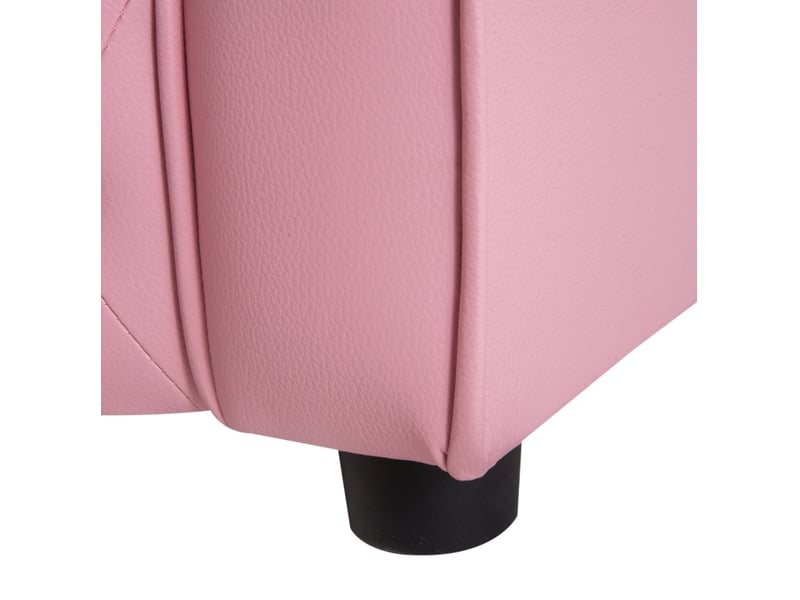  Fauteuil enfant rose 59 x 41,5 x 49 cm en pvc, assise en mousse pour chambre ou salle de jeux dès 1,5 ans  - Conforama D