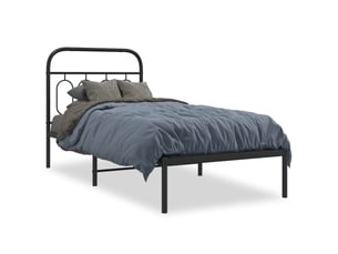Lit simple 90x190 cm    coloris noir