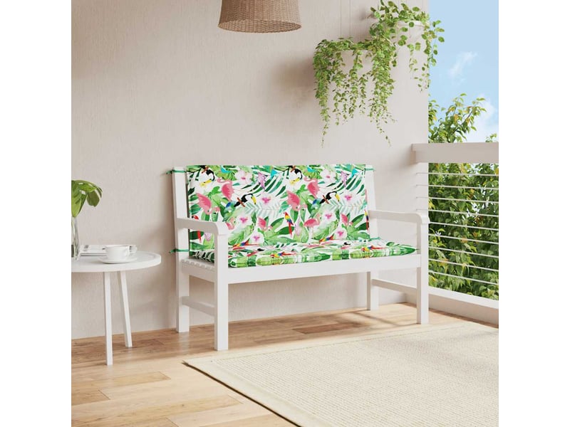  Lot de 2 coussins de banc de jardin, coussins d'assise multicolore 120x50x7 cm cf58673  - Conforama B