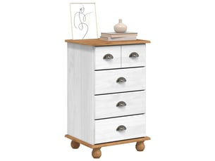 Commode 5 tiroir(s) <strong></strong> <strong></strong> coloris blanc largeur 48.5 cm