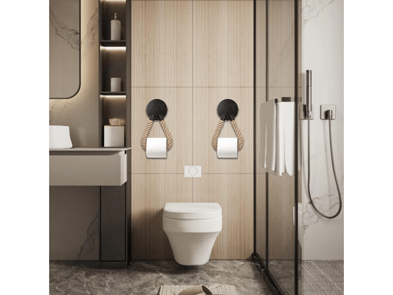  Porte-papier toilette, porte-mouchoirs, acier inoxydable 304, fixation murale perforée pour salle de bain (linge)  - Conforama D
