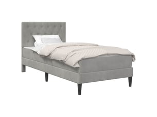 Lit simple 90x200 cm    coloris gris
