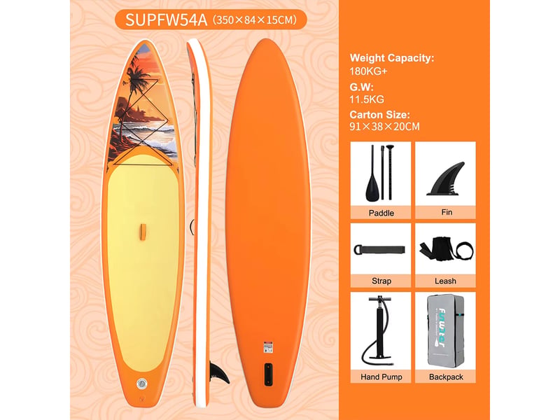  Planche de SUP Funwater SUPFW54A - 350x83x15cm 180kg  - Conforama E