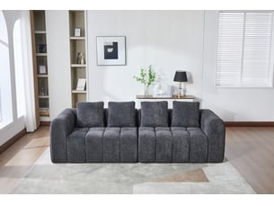 Canapé droit fixe MODFU 3 places Velours gris