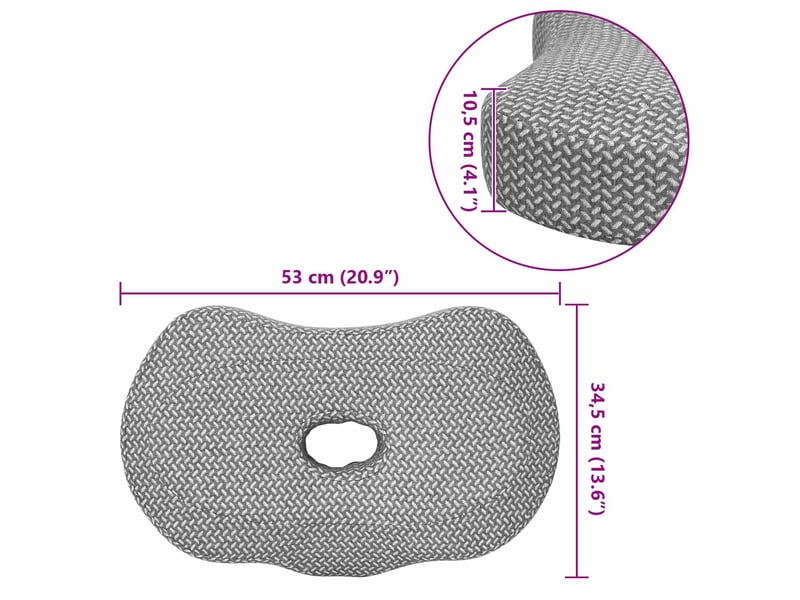  Oreiller, coussin cervical gris mousse à mémoire de forme cf51353  - Conforama E