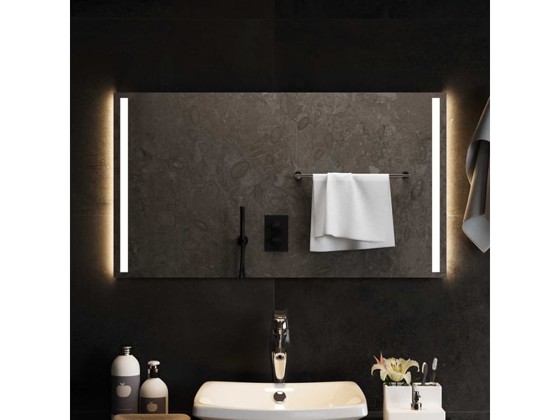  Miroir de salle de bain, miroir de toilette led transparent 90 x 50 cm verre trempé cf62628  - Conforama C