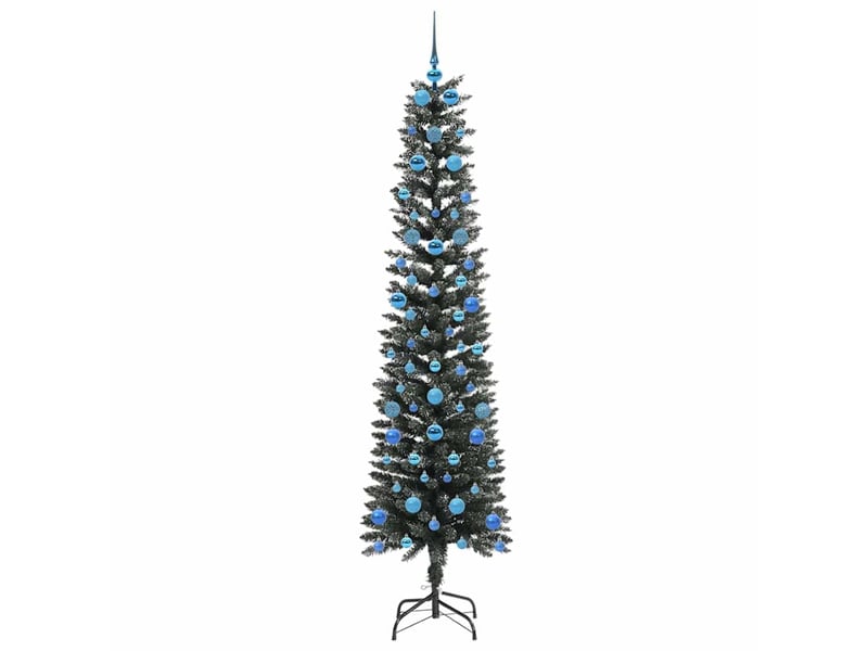  Sapin de noël - arbre de noël artificiel vert 210 cm pvc, plastique et acier  - Conforama D