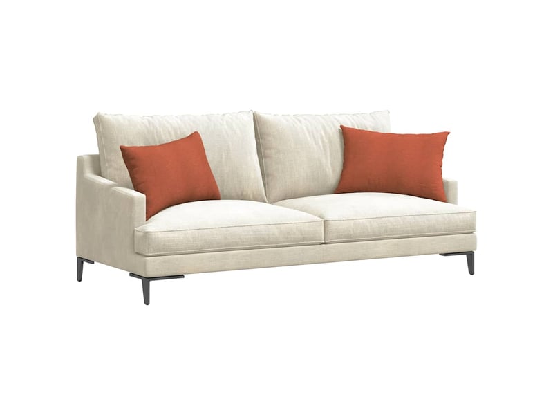 Lot de 2 coussins de canapé, coussins décoratifs rouge orange 60 x 40 cm cf59162 - Conforama C