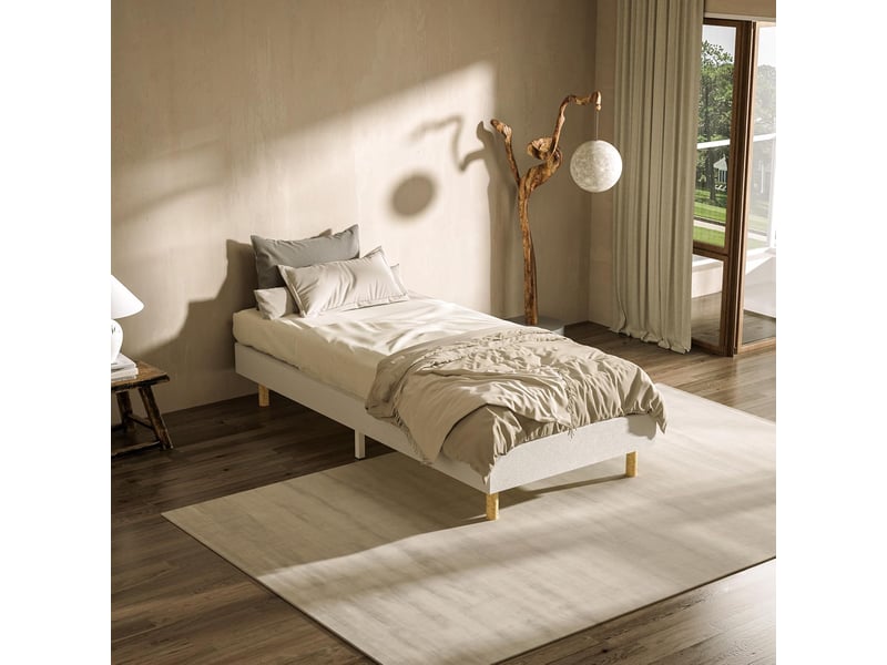  90x190x25 matelas ressorts ensachés et sommier ensemble, de forme et ressorts+sommier hauteur du cadre de lit 29 cm  - Conforama E