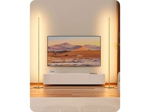 Lampe sur pied led 2 pack doré 146 cm 3000k dimmable avec mémoire