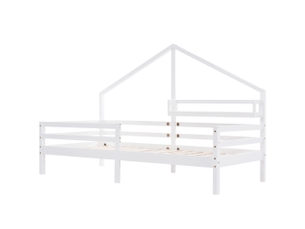 Lit simple 90x200 cm REDOM   coloris blanc