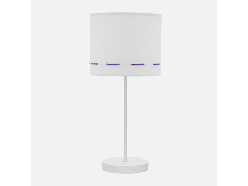  Lampe à poser enfant fabrilamp trazos blanc et lilas 1xe14 42 x 17 x 17 cm 111271019 - Conforama C