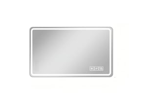 Miroir rectangulaire de salle de bain coloris argenté MAISENTIEL   - 120 cm x 60 cm
