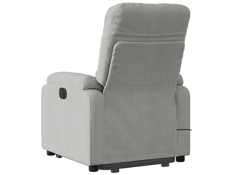  Fauteuil inclinable de massage, fauteuil relax gris clair tissu microfibre shl91948  - Conforama E