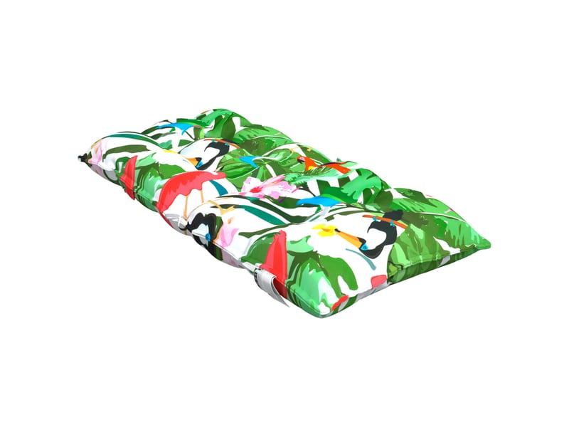  Lot de 2 coussins d'extérieur, coussins de chaise tissu multicolore 100 x 50 x 7 cm cf56402  - Conforama E