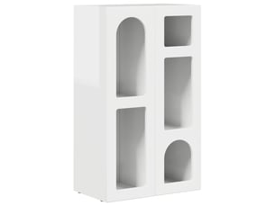 Buffet - bahut - meuble de rangement elst blanc brillant 59 x 35 x 100,5 cm bois d'ingénierie