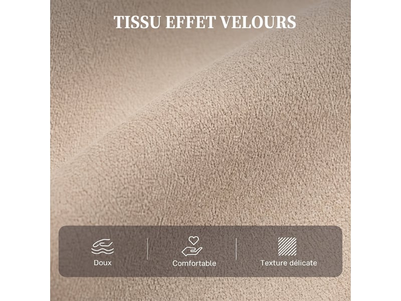  Fauteuil releveur électrique, fauteuil relax électrique en velours avec dossier inclinable, télécommande, marron  - Conforama R