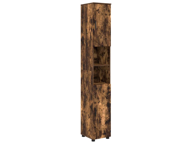  Cabinet de salle de bain, armoire salle de bain chêne fumé 30 x 35 x 192 cm cf65308  - Conforama A