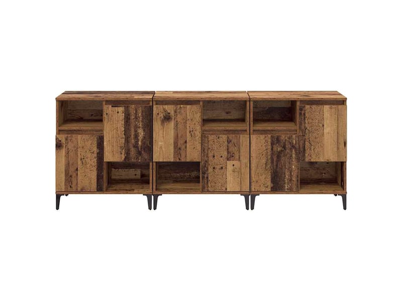 Buffet - bahut - meuble de rangements 3 pc bois ancien 60 x 35 x 70 cm bois d'ingénierie - Conforama E