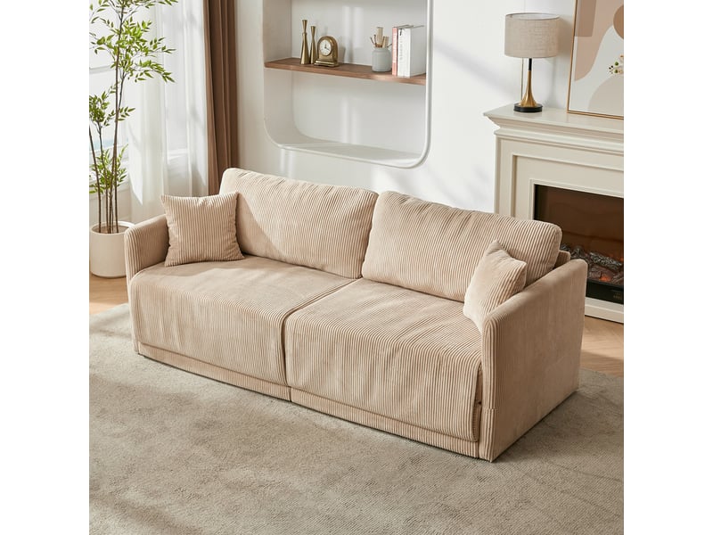 Canapé droit convertible ,2 places,pour salon, appartement et chambre d'amis,82 x p88 x h84 cm,beige - Conforama D