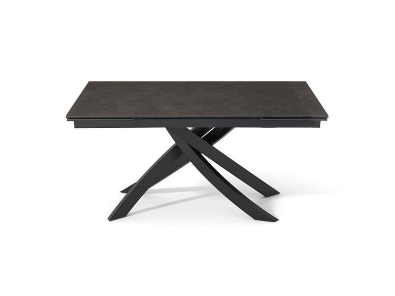 Table extensible 180 à 260 cm céramique gris anthracite pied entrecroisé - utah 11  - Conforama E