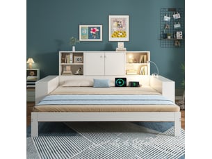 Lit gigogne 90x200 cm VIVRYN coloris blanc