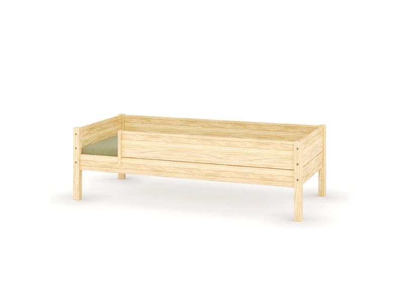  Lit banquette avec barrière 90x200 cm louw  bois naturel Louw - Conforama B