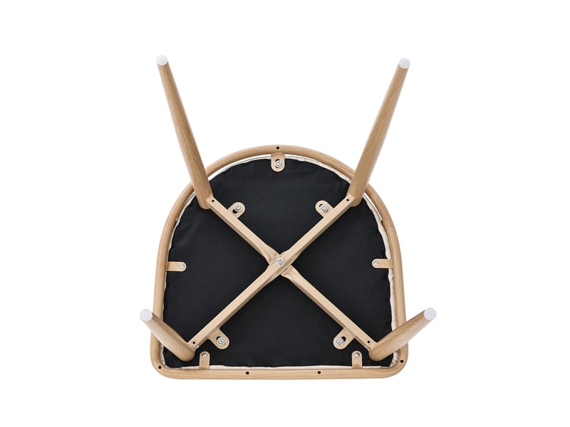  Lot de 2 chaises de salle à manger, assise pu, dossier en rotin beige  - Conforama D