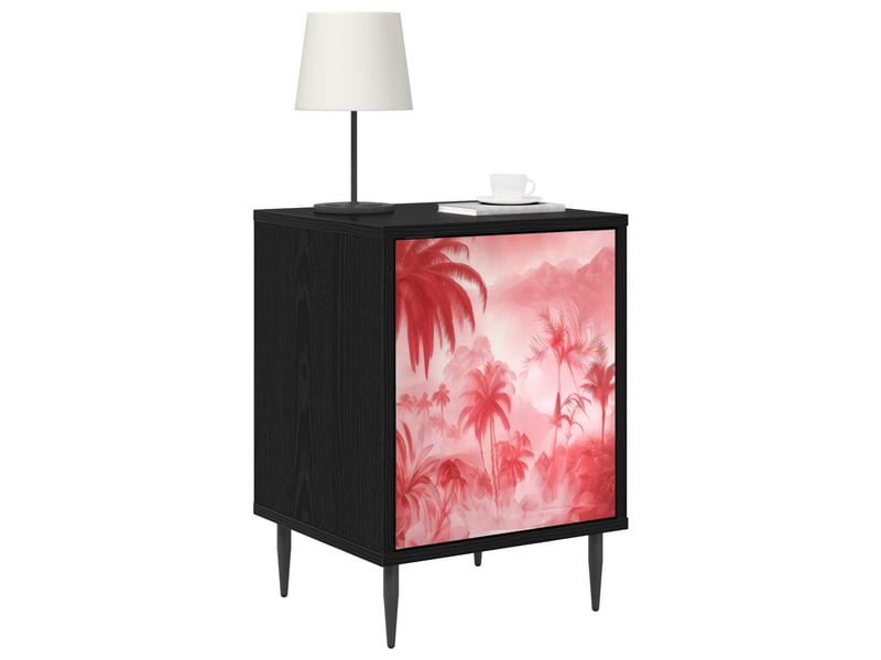  Table de chevet - cabinet de chevet - table de nuit aachen chêne noir 36 x 33 x 51 cm  - Conforama B