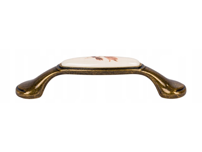  Poignée de meubles en porcelaine, or ancienlaiton, 96 mm  - Conforama B