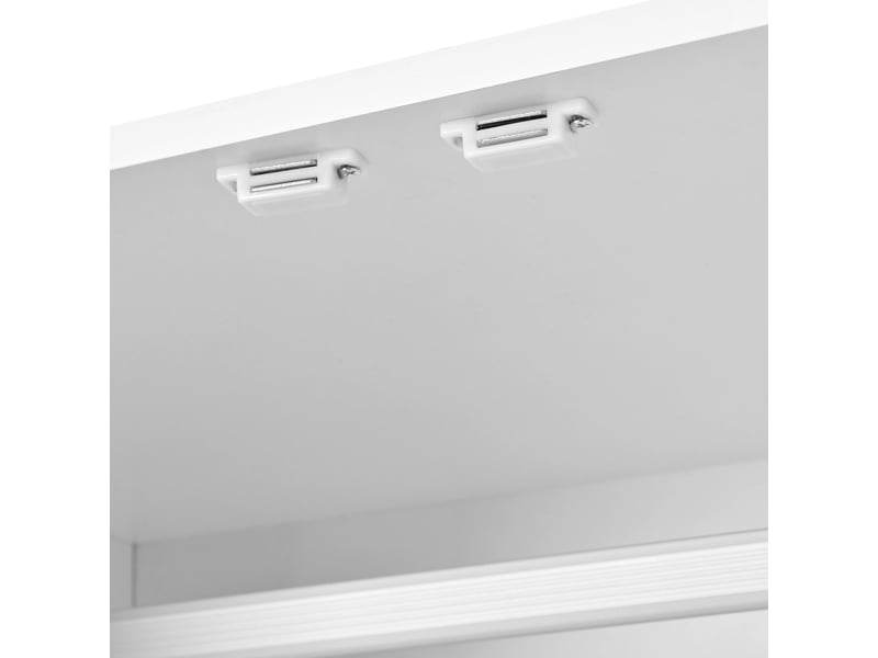  Armoire penderie 2 portes 1 tiroir en rotin pe blanc et naturel 80x48x175 cm N657P36865758W - Conforama E