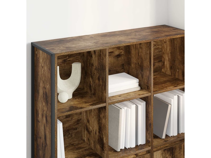 Bibliothèque, armoire à livres 99,5 x 30 x 108 cm bois d'ingénierie chêne fumé shl1495 - Conforama D