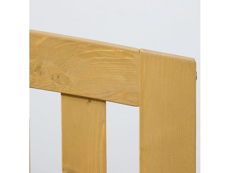 Banc de jardin 2 places en bois orange 143 x 51 x 85 cm, dossier ergonomique et finition résistante aux intempéries - Conforama D