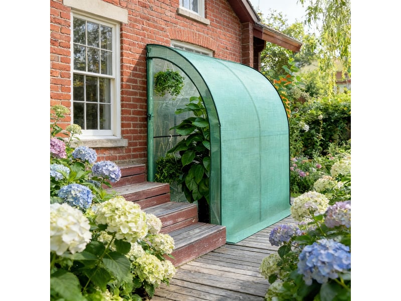 Serre de jardin adossée, serre extérieure compacte pour plantes - Conforama B
