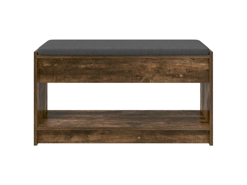  Banc d'entrée, banc interieur chêne fumé 83x38x45 cm  - Conforama E