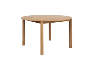 Table à manger ronde bois d'hévéa 4 places naturel - clémence