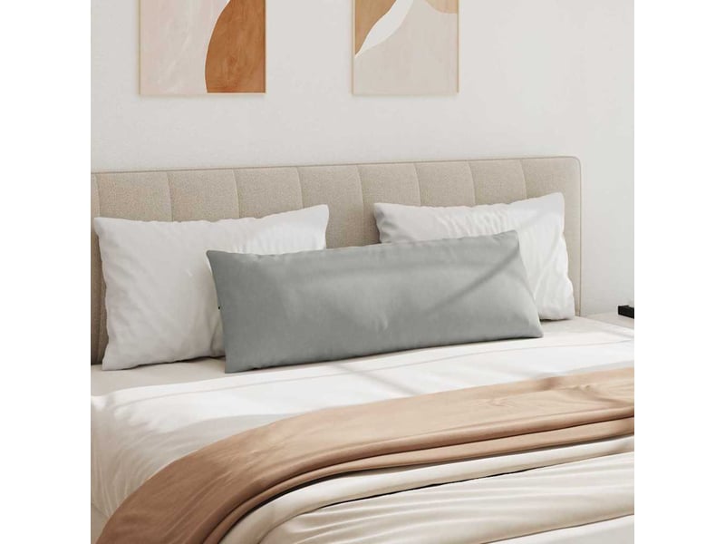  Lot de 2 coussins de canapé, coussins décoratifs tissu gris clair 120 x 40 cm cf58832  - Conforama D