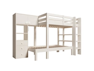 Lit superposé 90x200 cm <strong>KORFEE</strong>  <strong></strong> coloris blanc