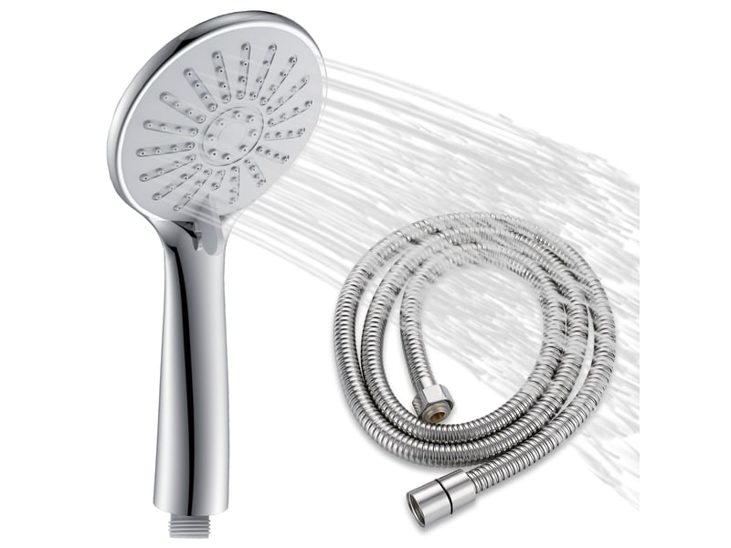 Pommeau de douche aica avec tuyau de douche 1.5m, douchette à main 3 modes, abs & acier inoxydable 304 - Conforama A