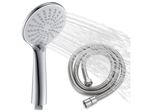 Pommeau de douche aica avec tuyau de douche 1.5m, douchette à main 3 modes, abs & acier inoxydable 304