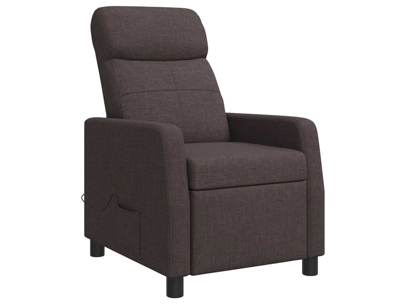  Vidaxl fauteuil de massage inclinable marron foncé tissu  - Conforama E