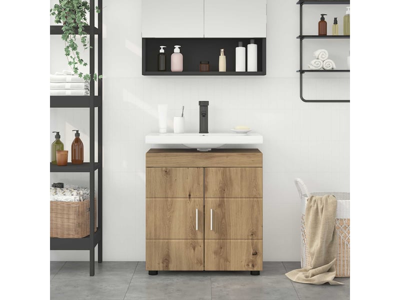 Ensemble d'armoire de salle de bain tulum chêne artisanal cf62975 - Conforama B