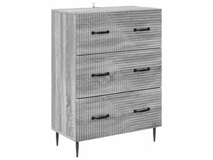 Armoire de rangement bureau, armoire à tiroirs sonoma gris 66 x 34,5 x 89,5 cm