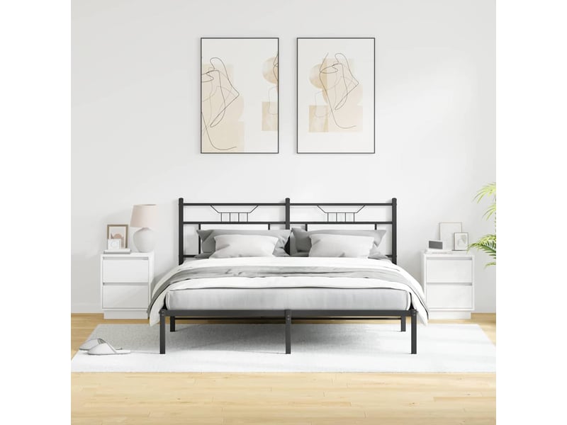  Table de chevet avec tiroir 2 pièces blanc 39 x 34,5 x 50 cm  - Conforama E