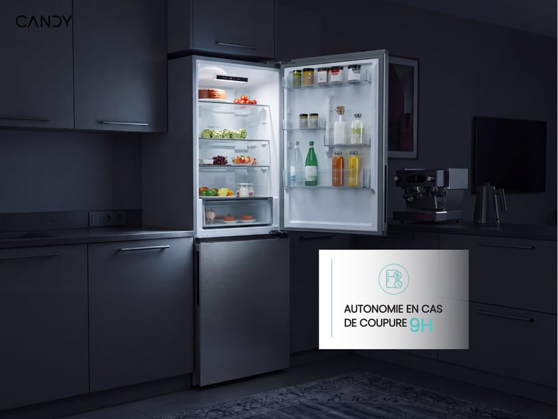 Réfrigérateur combiné (congél en bas) CANDY CNCQ2T618DX - Conforama I