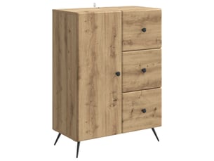 Buffet - bahut - meuble de rangement chêne artisanal 66 x 34,5 x 90 cm bois d'ingénierie