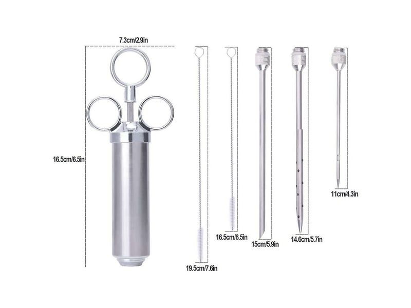  Seringue à marinade - injecteur de marinade avec accessoires - seringue à viande - seringue à marinade - brosse à marinade - accessoires pour seringue ASD003670 - Conforama E